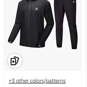 Black Sports Jacket and Pants Set